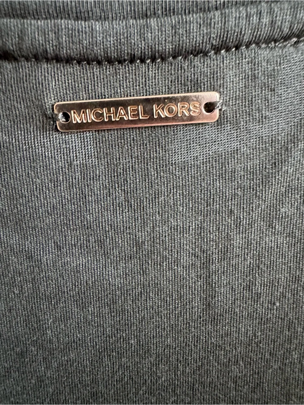 Michael Kors Olive Sleeveless Tank with Gold Eyelet Detail
